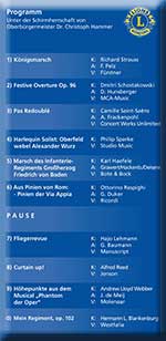 Programm Benefizkonzert 2010